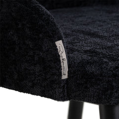 Stoel Twiggy black chenille (Bergen 809 black chenille) - Richmond Interiors