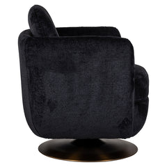 Stuhl pivotante Turner black chenille (Bergen 809 black chenille) - Richmond Interiors