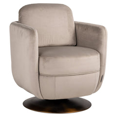 Draaifauteuil Turner khaki velvet fire retardant (FR-Quartz 903 Khaki) - Richmond Interiors