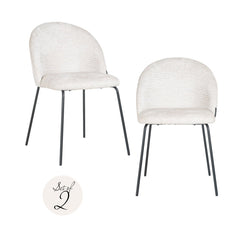 Eetkamerstoel Alyssa cream fusion (Set of 2) - Richmond Interiors