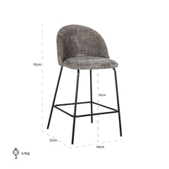 Counter stool Alyssa wood renegade (Renegade wood 108) - Richmond Interiors