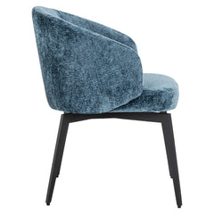 Stoel Amphara blue chenille fire retardant (Bergen 601 blue chenille) - Richmond Interiors