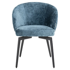 Dining chair Amphara blue chenille fire retardant - Richmond Interiors