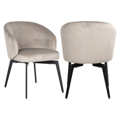 Dining chair Amphara khaki velvet fire retardant - Richmond Interiors