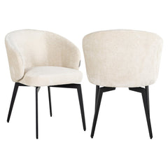 Esszimmerstuhl Amphara FR white chenille fire retardant - Richmond Interiors
