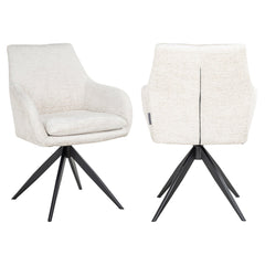 Dining chair Lisonne cream fusion swivel - Richmond Interiors