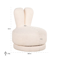 Kindersessel Bunny white teddy (Teddy 14 White) - Richmond Interiors