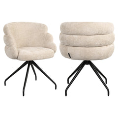 Dining chair Kayla cream unicorn swivel - Richmond Interiors
