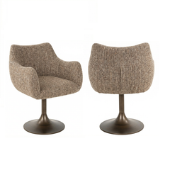 Eetkamerstoel Aldo brown tweed swivel - Richmond Interiors