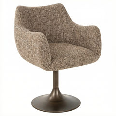 Eetkamerstoel Aldo brown tweed swivel - Richmond Interiors