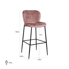 Bar stool Darby pale fusion fire retardant (FR-Fusion pale 200) - Richmond Interiors