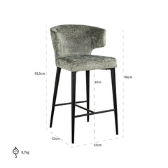 Counter stool Taylor thyme fusion (Fusion thyme 206) - Richmond Interiors