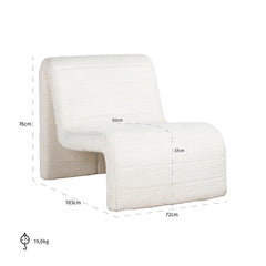 Fauteuil Kelly lovely white (Be Lovely 02 White) - Richmond Interiors