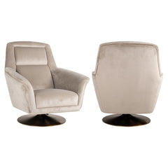 Lounge stoel Nora khaki velvet swivel - Richmond Interiors