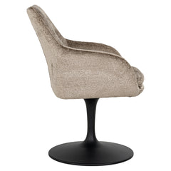 Draaistoel Marlon taupe chenille (Bergen 104 taupe chenille) - Richmond Interiors