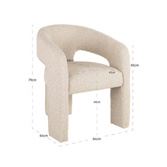 Dining chair Belle biscotti fire retardant - Richmond Interiors