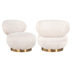 Lounge chair Jace lovely cream swivel - Richmond Interiors