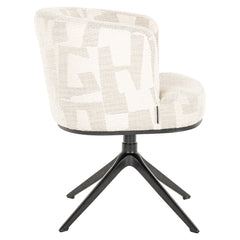 Swivel chair Cheyenne beige graffic (Beige graffic) - Richmond Interiors