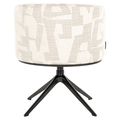 Swivel chair Cheyenne beige graffic (Beige graffic) - Richmond Interiors