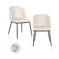 Eetkamerstoel Elvi niagara beige fire retardant (Set of 2) - Richmond Interiors