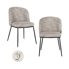 Esszimmerstuhl Elvi trendy nature fire retardant (Set of 2) - Richmond Interiors