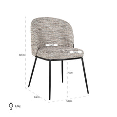 Chair Elvi trendy nature fire retardant (Be Trendy 01 Nature) - Richmond Interiors