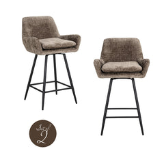 Thekenstuhl Linsey niagara stone swivel (Set of 2) - Richmond Interiors