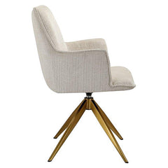 Swivel chair Dakota beige chenille (Niagara 902 beige) - Richmond Interiors