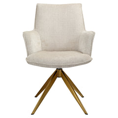 Swivel chair Dakota beige chenille (Niagara 902 beige) - Richmond Interiors