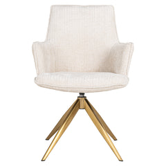 Swivel chair Dakota beige chenille (Niagara 902 beige) - Richmond Interiors