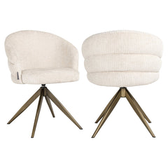 Dining chair Zendaya niagara beige swivel - Richmond Interiors
