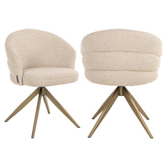 Dining chair Zendaya biscotti swivel fire retardant - Richmond Interiors