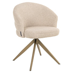Dining chair Zendaya biscotti swivel fire retardant - Richmond Interiors