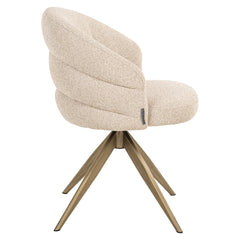 Dining chair Zendaya biscotti swivel fire retardant - Richmond Interiors