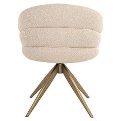Dining chair Zendaya biscotti swivel fire retardant - Richmond Interiors