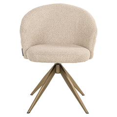 Dining chair Zendaya biscotti swivel fire retardant - Richmond Interiors