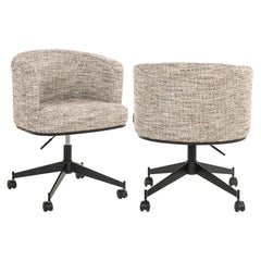 Dining chair Rochenne trendy nature swivel on wheels - Richmond Interiors
