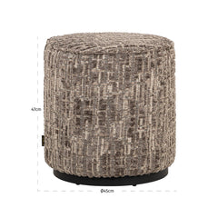 Pouffe & Footstool Lexie greige 45Ø - Richmond Interiors