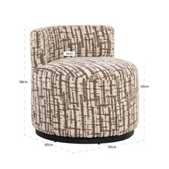Lounge chair Franny brown labyrinth - Richmond Interiors