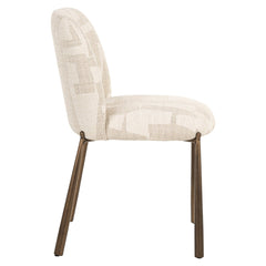 Dining chair Lana beige graffic (Set of 2) - Richmond Interiors
