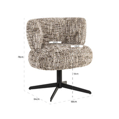 Eetkamerstoel Alexis brown omara swivel - Richmond Interiors