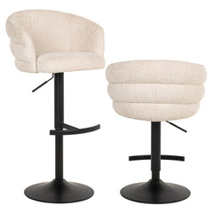 Barstoel Nikki niagara beige swivel fire retardant - Richmond Interiors