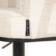 Bar stool Cheyenne beige graffic swivel - Richmond Interiors