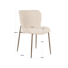 Eetkamerstoel Odarby brown tweed fire retardant (Set of 2) - Richmond Interiors
