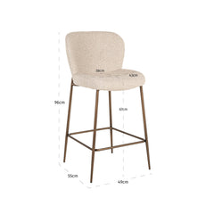 Counterstoel Odarby brown tweed fire retardant - Richmond Interiors
