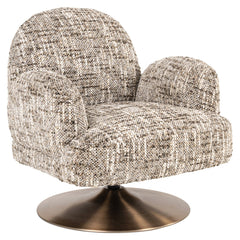 Lounge stoel Kagney brown omara swivel - Richmond Interiors