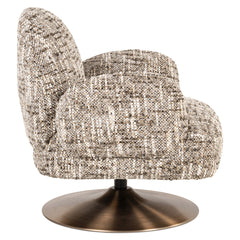 Lounge stoel Kagney brown omara swivel - Richmond Interiors