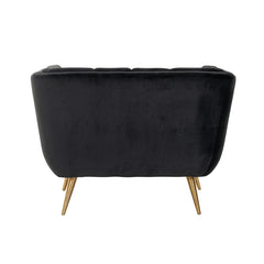 Fauteuil Huxley Antraciet velvet / Brushed gold (Quartz Antraciet 801) - Richmond Interiors