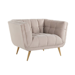 Fauteuil Huxley Khaki velvet / Brushed gold (Quartz Khaki 903) - Richmond Interiors