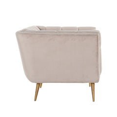 Fauteuil Huxley Khaki velvet / Brushed gold (Quartz Khaki 903) - Richmond Interiors